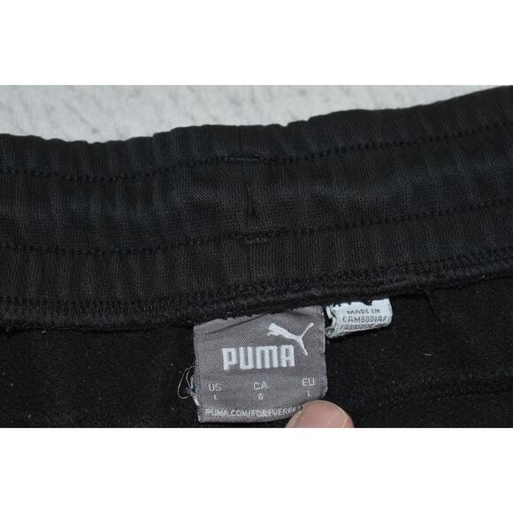 Puma Gym Sweatpants Joggers Workout Mens Size Large Pockets Tapered Black - Picture 5 of 7